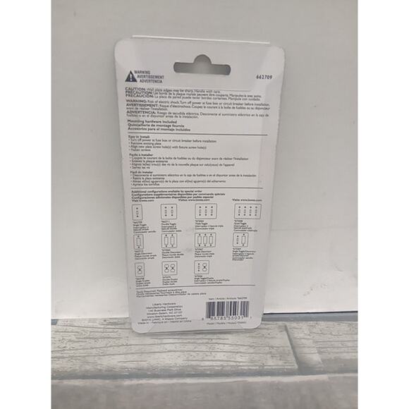 Diamond Plate 1-Gang Standard Toggle Wall Plate, Satin Nickel - 3 Pack {3} - Picture 3 of 10